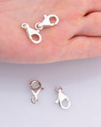 925 Sterling Silver Lobster Clasp, Solid Silver Trigger Clasp, Spring Clasp, Jewelry Crafting Supplies, Jewelry Making Findings, M54A-D