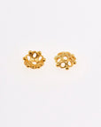 24K Gold Vermeil 8mm Flower Bead Caps, Gold Plated Bead Caps, 925 Silver Bead Caps in Gold, Spacer Bead Caps, Jewelry Making Supply, VM6A
