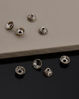 925 Sterling Silver 6mm Bead Caps, Silver Bead Caps, Oxidized Solid Silver Bead Caps, Jewelry Spacer Bead Caps, Jewelry Craft Supply, M8A