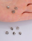 925 Sterling Silver 6.5mm Bead Caps, Silver Bead Caps, Oxidized Solid Silver Bead Caps, Jewelry Spacer Bead Caps, Jewelry Craft Supply, M9