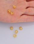 925 Sterling Silver & 24K Gold Vermeil 7.5mm Bead Caps, Silver Bead Caps in Gold, Gold Plated Bead Caps, Jewelry Spacer Bead Caps, VM10/M10