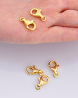 24K Gold Vermeil Lobster Clasp, 925 Solid Silver Trigger Clasp, Gold Plated Spring Clasp, Jewelry Supplies, Jewelry Making Findings, VM54D