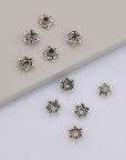 925 Sterling Silver & 24K Gold Vermeil 7.5mm Bead Caps, Silver Bead Caps in Gold, Gold Plated Bead Caps, Jewelry Spacer Bead Caps, VM11/M11