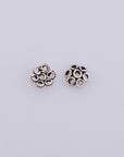 925 Sterling Silver 5.5mm Bead Caps, Silver Bead Caps, Oxidized Solid Silver Bead Caps, Jewelry Spacer Bead Caps, Jewelry Craft Supply, M12