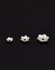 925 Sterling Silver & 24K Gold Vermeil Plain Bead Caps,Shiny Plain Bead Caps, Smooth Bead Caps, Jewelry Spacer Bead Caps, V/M14A-B-C