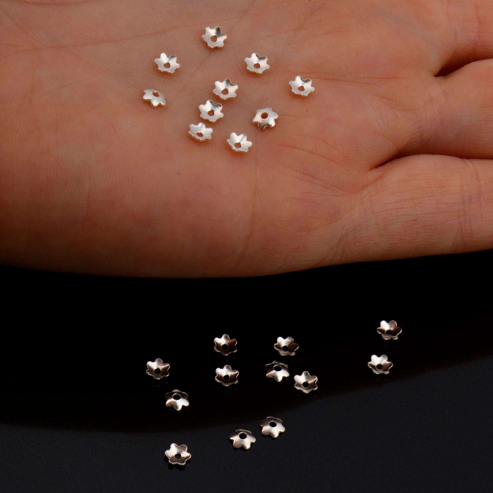 925 Sterling Silver Bead Caps, Silver Bead Caps, Oxidized Solid Silver Bead Caps, Jewelry Spacer Bead Caps, Jewelry Craft Supply, M14A-B-C