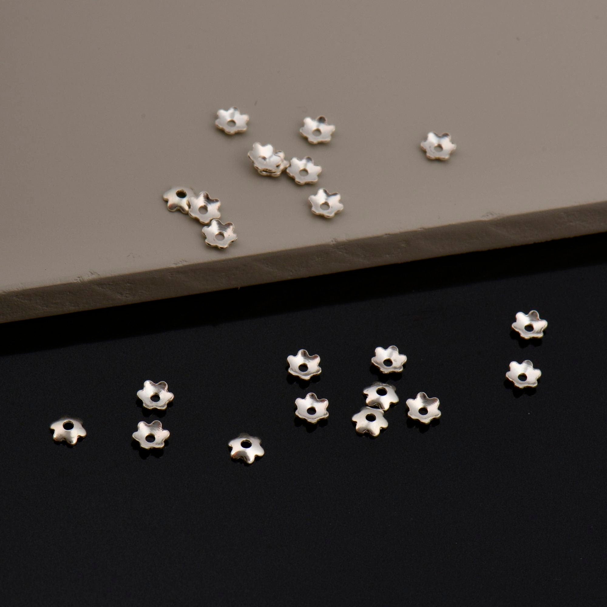 925 Sterling Silver Bead Caps, Silver Bead Caps, Oxidized Solid Silver Bead Caps, Jewelry Spacer Bead Caps, Jewelry Craft Supply, M14A-B-C