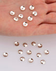 925 Silver Plain 4mm to 7mm Round Bead Caps, Solid Silver Shiny Round Bead Caps, Smooth Round Spacer Bead Caps, Jewelry Supply, M15A-C