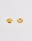 24K Gold Vermeil Plain Round Bead Caps, Gold Plated Shiny Round Bead Caps, 925 Silver Spacer Bead in Gold, Jewelry Making Supply, VM15A