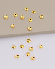 24K Gold Vermeil Plain Round Bead Caps, Gold Plated Shiny Round Bead Caps, 925 Silver Spacer Bead in Gold, Jewelry Making Supply, VM15A