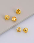 24K Gold Vermeil & 925 Silver Tube Beads, Antique Silver Tube Beads, Gold Plated Spacer Tube Beads, Silver Tube Beads, Jewelry Making, V/M16