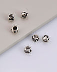 24K Gold Vermeil & 925 Silver Tube Beads, Antique Silver Tube Beads, Gold Plated Spacer Tube Beads, Silver Tube Beads, Jewelry Making, V/M16