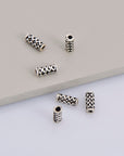 925 Sterling Silver Tube Beads, Antique Silver Tribal Tube Beads, Spiral Tube Beads, Oxidized Silver Tube Beads For Jewelry Making, M18