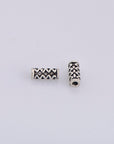 925 Sterling Silver Tube Beads, Antique Silver Tribal Tube Beads, Spiral Tube Beads, Oxidized Silver Tube Beads For Jewelry Making, M18