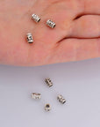 925 Sterling Silver Tube Beads, Antique Silver Tube Beads, Silver Spacer Tube Beads, Oxidized Silver Tube Beads For Jewelry Making, M20