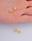 24K Gold Vermeil Tube Beads, Gold Plated Tube Beads, 925 Silver Spacer Tube Beads in 24K, Silver Tube Beads, Jewelry Making Supply, VM20
