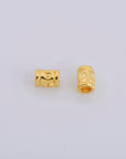 24K Gold Vermeil Tube Beads, Gold Plated Tube Beads, 925 Silver Spacer Tube Beads in 24K, Silver Tube Beads, Jewelry Making Supply, VM20