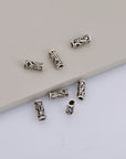 24K Gold Vermeil & 925 Silver Tube Beads, Gold Plated Flower Tube Beads, Spacer Tube Beads, Silver Tube Beads For Jewelry Making, M/VM21