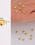 24K Gold Vermeil 6.5mm Plain Bead Caps, Gold Plated Shiny Plain Bead Caps, 925 Silver Bead Caps in Gold, Jewelry Spacer Bead Caps, VM14ABC