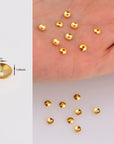 24K Gold Vermeil Plain Round Bead Caps, Gold Plated Shiny Round Bead Caps, 925 Silver Spacer Bead in Gold, Jewelry Making Supply, VM15ABC