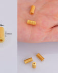 24K Gold Vermeil & 925 Sterling Silver Tube Beads, Antique Silver Tube Beads, Gold Spacer Tube Beads, Oxidized Tube Beads, M/VM25