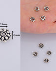 925 Sterling Silver & 24K Gold Vermeil 7.5mm Bead Caps, Gold Bead Caps, Solid Silver Bead Caps in Gold, Jewelry Spacer Bead Caps, VM7-M7
