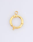 24K Gold Vermeil Spring Ring Clasp, 925 Solid Silver Spring Clasps with Open Loop, Gold Plated Trigger Spring Clasp, Jewelry Findings, VM53D