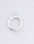 925 Sterling Silver Spring Ring Clasp, Solid Silver Spring Clasps with Open Loop, Silver Trigger Spring Clasp, Jewelry Making Findings, M53D