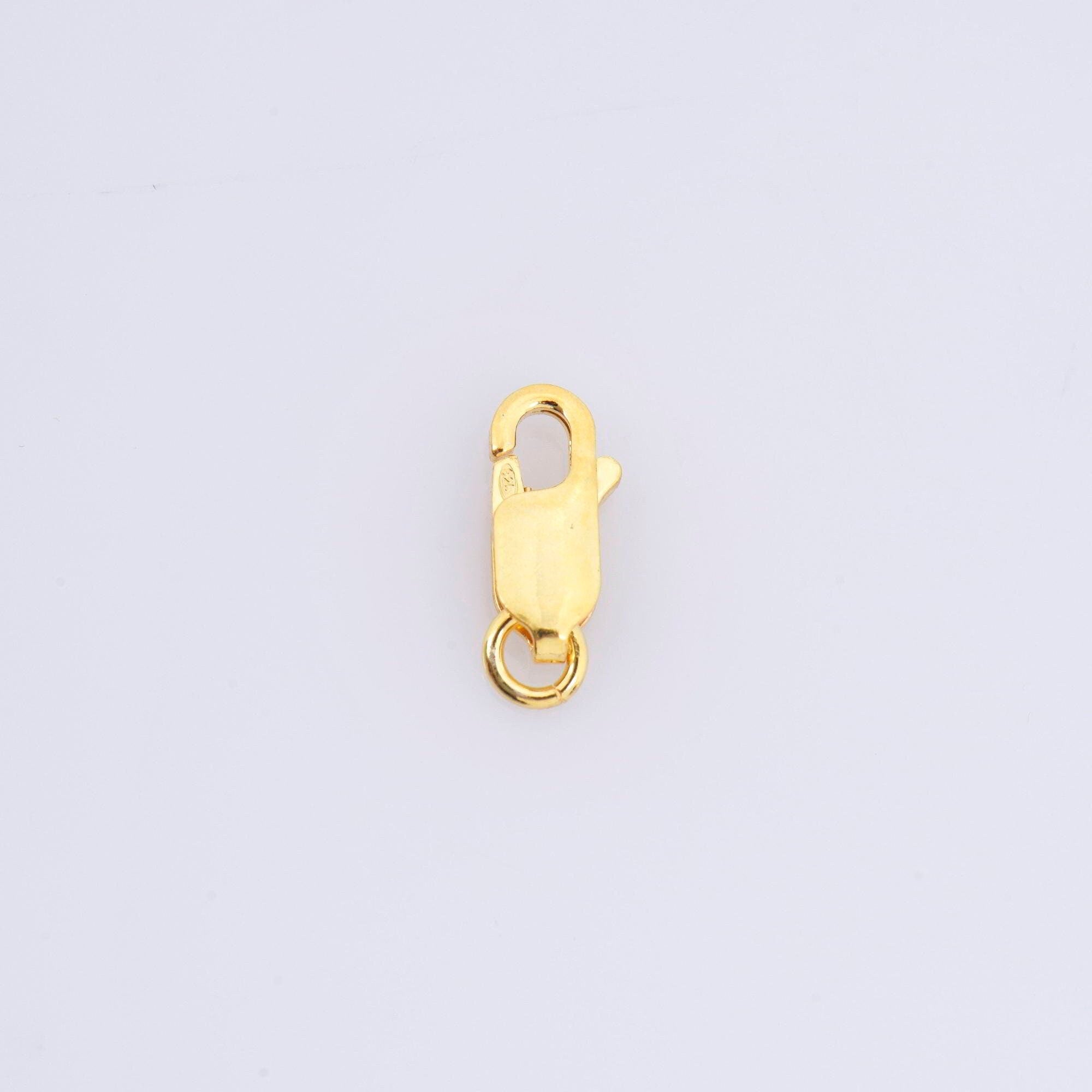 24K Gold Vermeil Lobster Clasp, 925 Solid Silver Trigger Clasp, Gold Plated Spring Clasp, Jewelry Supplies, Jewelry Making Findings, VM55A