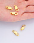 24K Gold Vermeil Lobster Clasp, 925 Solid Silver Trigger Clasp, Gold Plated Spring Clasp, Jewelry Supplies, Jewelry Making Findings, VM55C