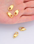 24K Gold Vermeil Lobster Clasp, 925 Solid Silver Trigger Clasp, Gold Plated Spring Clasp, Jewelry Supplies, Jewelry Making Findings, VM55D