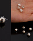 925 Sterling Silver Corrugated 6mm Round Beads, Seamless Round Beads, Solid Silver Round Shape Beads, Seperator Beads, Jewelry Supplies, M5D