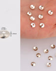 925 Silver 5.5mm Shiny Round Bead Caps, Solid Silver Plain Round Bead Caps, Smooth Silver Round Spacer Bead Caps, Jewelry Craft Supply, M15B