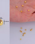 24K Gold Vermeil Diamond Cut 2.5 mm Round Beads, Silver Laser Multi Diamond Cut Beads in 24K, Moon Cut Spacer Beads, Jewelry Supplies, VM2A