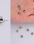 925 Sterling Silver Tube Beads, Antique Silver Coiled Tube Beads, Spacer Tube Beads, Oxidized Silver Tube Beads For Jewelry Making, M19