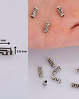 925 Sterling Silver Spiral Tube Beads, Antique Silver Tube Beads, Spacer Tube Beads, Oxidized Silver Tube Beads For Jewelry Making, M23