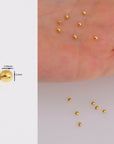 24K Gold 2mm Plated Seamless Round Beads, 925 Silver Round Beads in Gold Vermeil, Round Shape Seperator Beads, Jewelry Craft Supplies, VM3A