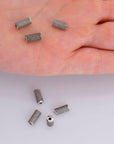 925 Sterling Silver Tube Beads, Antique Silver Tube Beads, Silver Spacer Tube Beads, Oxidized Silver Tube Beads For Jewelry Making, M25