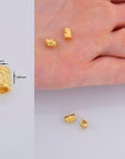 24K Gold Vermeil Tube Beads, Gold Plated Tube Beads, 925 Silver Spacer Tube Beads in 24K, Silver Tube Beads, Jewelry Making Supply, VM20