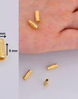 24K Gold Vermeil Spiral Tube Beads, Antique Tube Beads, 925 Silver Spacer Tube Beads in Gold, Tube Beads For Jewelry Making, VM23