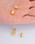 24K Gold Vermeil Tube Beads, 925 Plated Silver Tube Beads in Gold, Antique Spacer Tube Beads, Silver Tube Beads For Jewelry Making, VM26