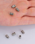 24K Gold Vermeil & 925 Silver Tube Beads, Antique Silver Tube Beads in Gold, Spacer Tube Beads, Tube Beads For Jewelry Making, M/VM26