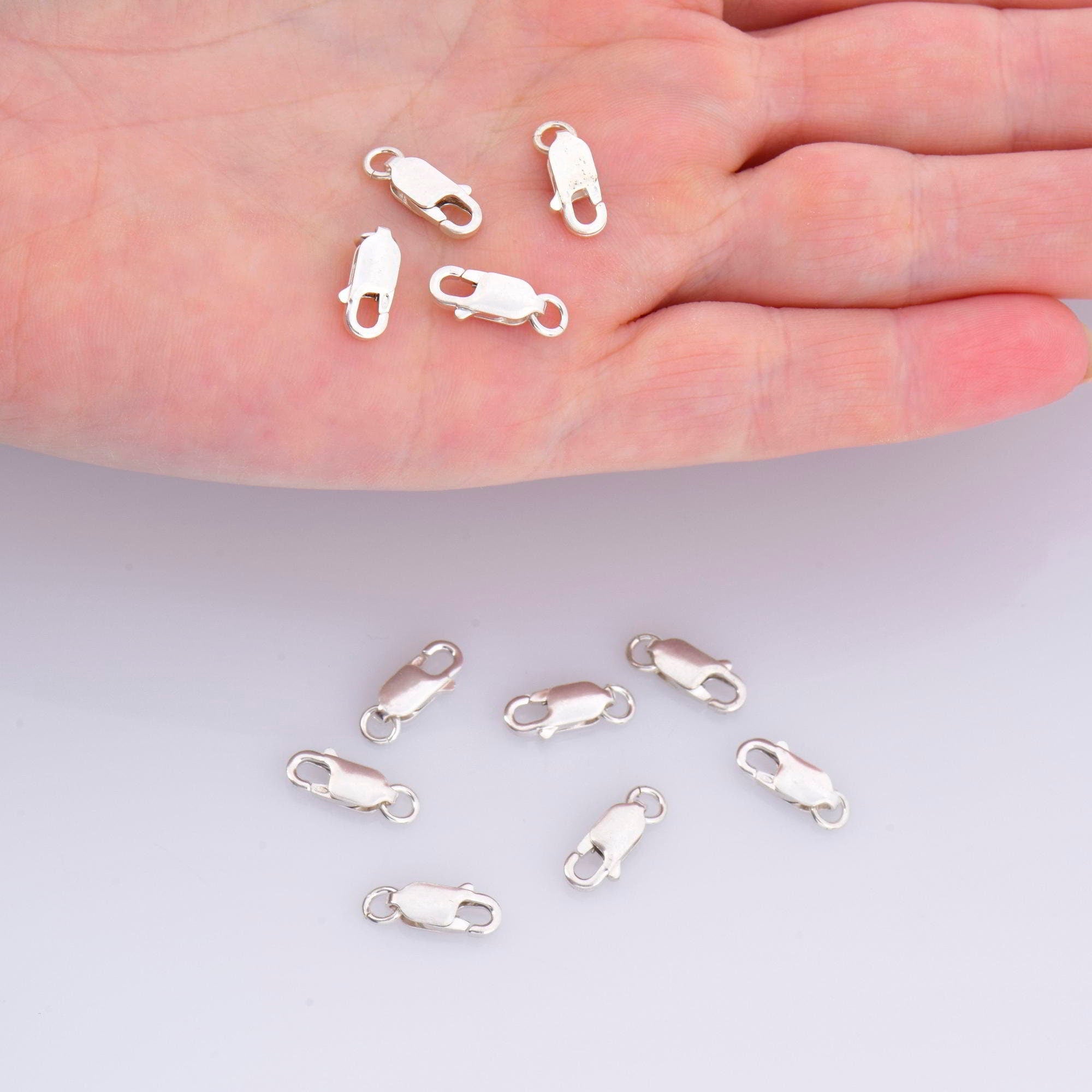 925 Sterling Silver Lobster Clasp, Solid Silver Trigger Clasp, Silver Spring Clasp, Jewelry Making Supplies, Jewelry Making Findings, M55A
