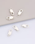 925 Sterling Silver Lobster Clasp, Solid Silver Trigger Clasp, Silver Spring Clasp, Jewelry Making Supplies, Jewelry Making Findings, M55C