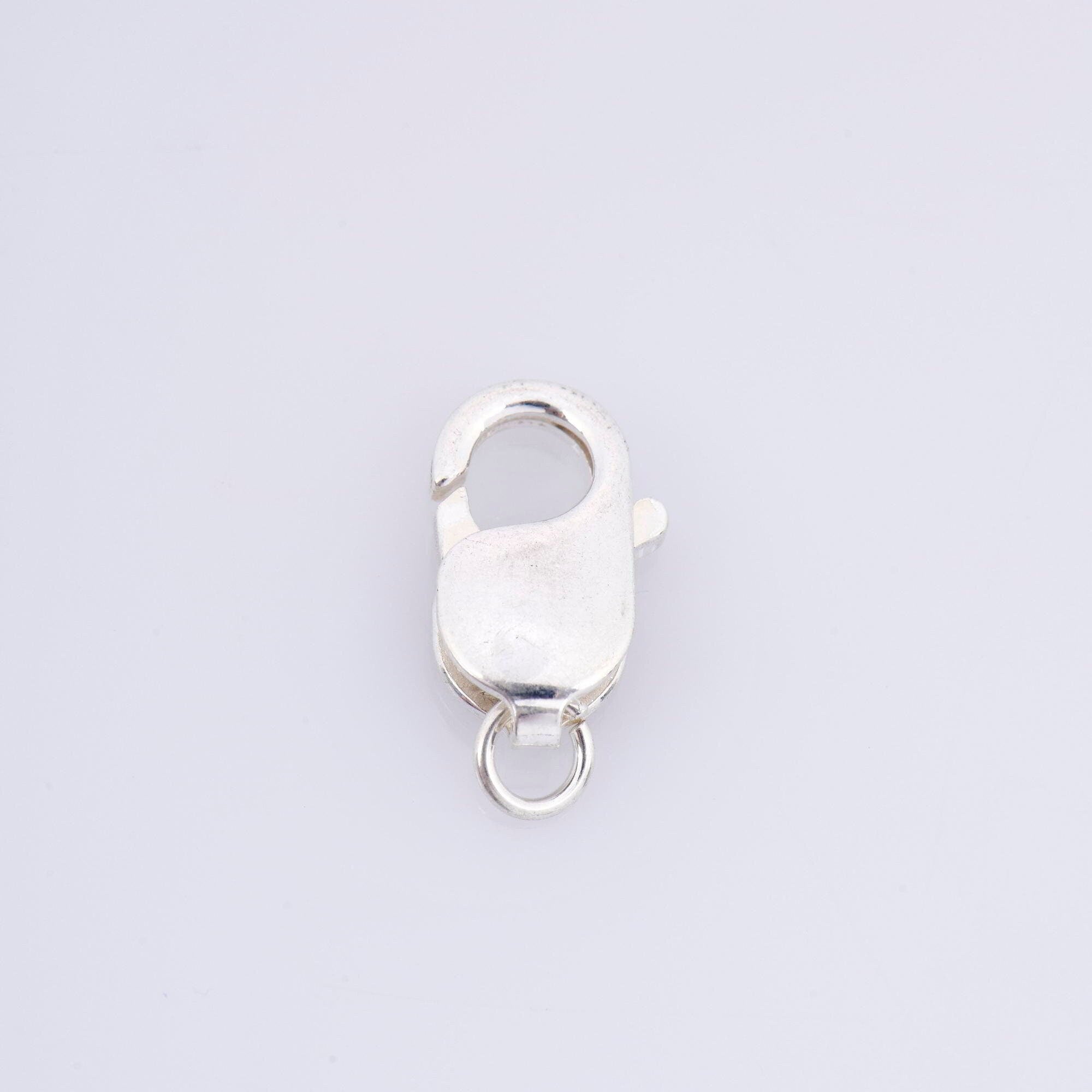 925 Sterling Silver Lobster Clasp, Solid Silver Trigger Clasp, Silver Spring Clasp, Jewelry Making Supplies, Jewelry Making Findings, M55D