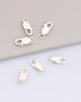 24K Gold Vermeil & 925 Silver Lobster Clasp, Solid Silver Trigger Clasp, Gold Plated Spring Clasp, Jewelry Making Findings, M/VM55