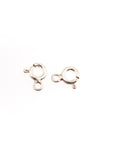 925 Sterling Silver Round Clasps, Solid Silver Round Trigger Clasp, Silver Round Spring Clasp, Jewelry Making Supply, Jewelry Findings, M56A