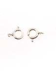 925 Sterling Silver Round Clasps, Solid Silver Round Trigger Clasp, Silver Round Spring Clasp, Jewelry Making Supply, Jewelry Findings, M56D