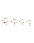 24K Gold Vermeil & 925 Silver Round Clasps, Solid Silver Round Trigger Clasp, Plated Round Spring Clasp, Jewelry Finding, M/VM56