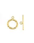 24K Gold Vermeil Toggle Clasps, 925 Solid Silver Toggle Clasp, Gold Plated Organic Toggle Clasp Set, Jewelry Supply, Jewelry Findings, VM57C
